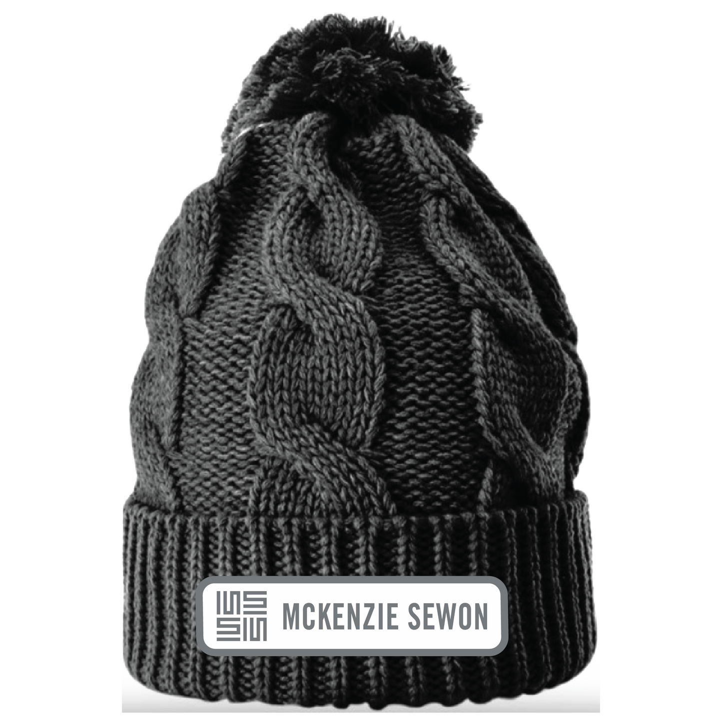 Chunk Twist Beanie with Woven Patch