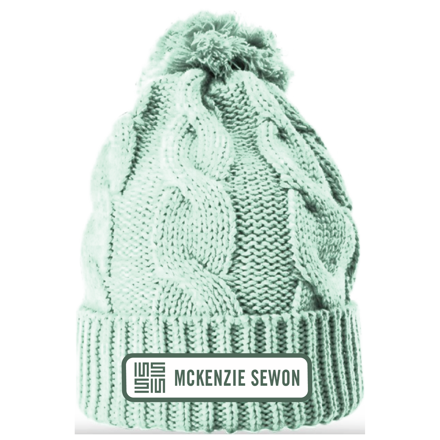 Chunk Twist Beanie with Woven Patch