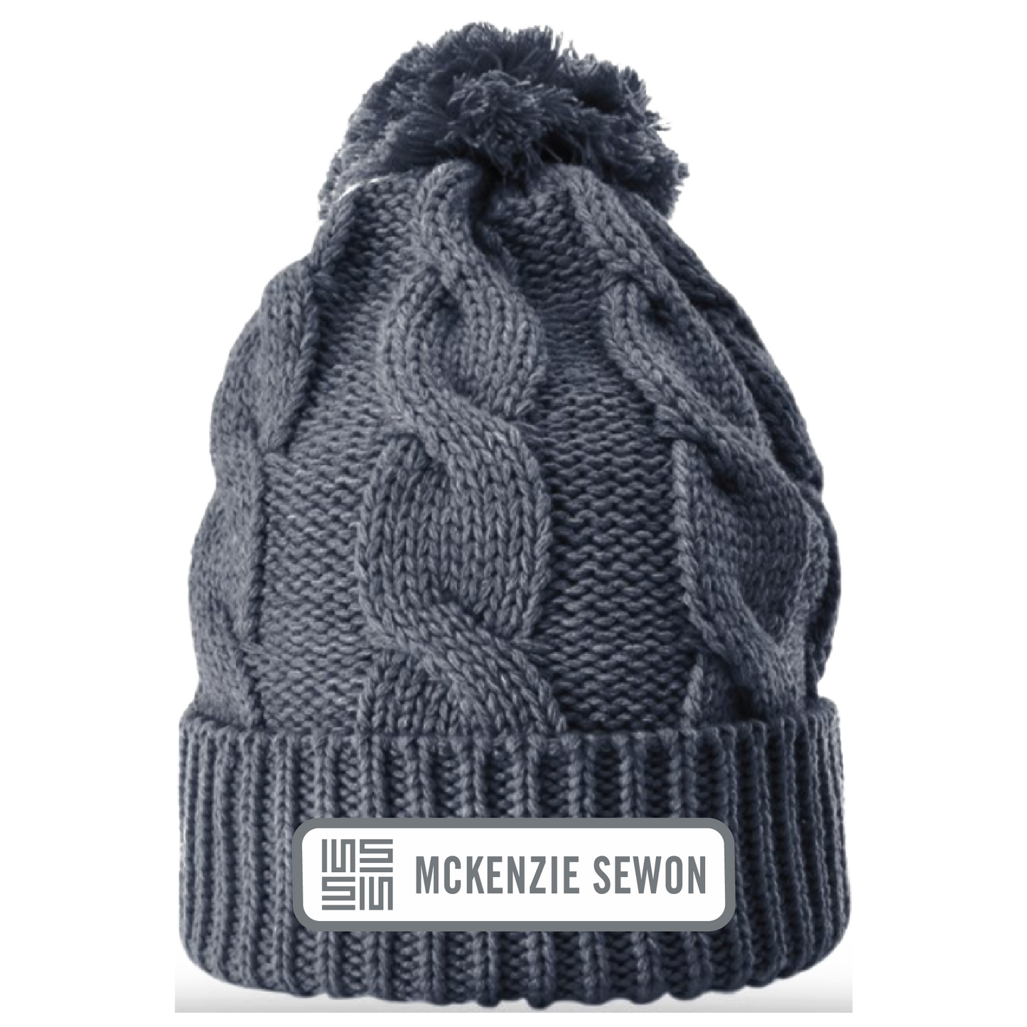 Chunk Twist Beanie with Woven Patch