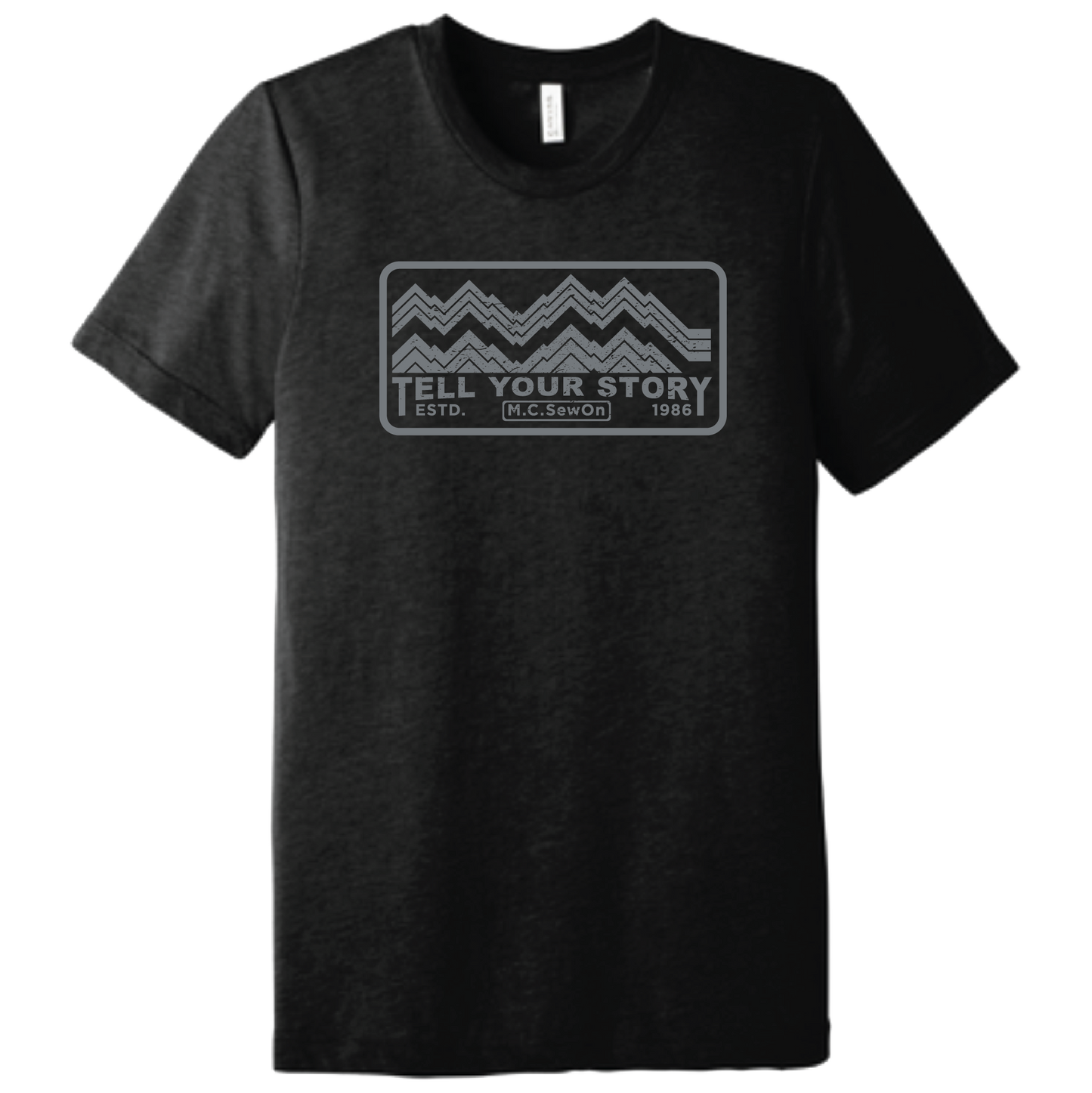 Short Sleeve Tee with Mountain Scape Design
