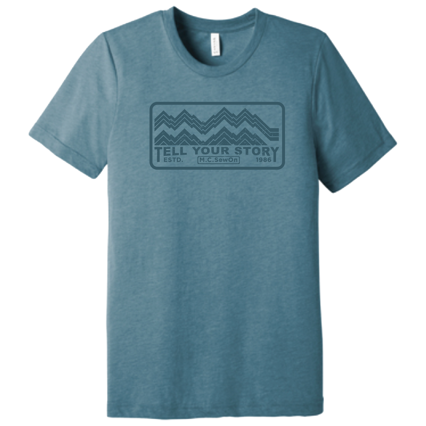 Short Sleeve Tee with Mountain Scape Design