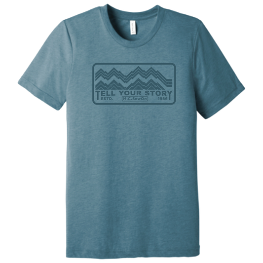 Short Sleeve Tee with Mountain Scape Design