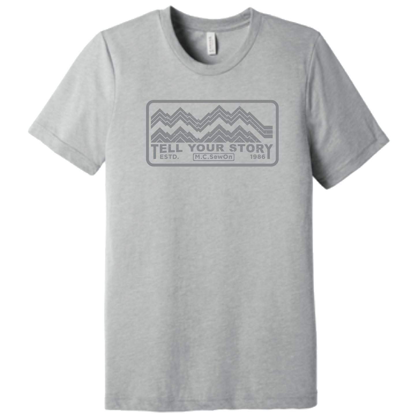 Short Sleeve Tee with Mountain Scape Design