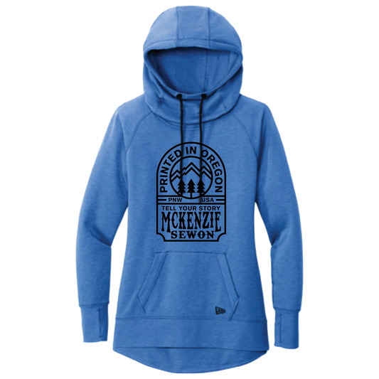 Ladies Hooded Sweatshirt with Printed in Oregon Design